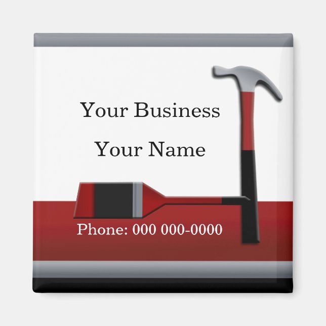 Handyman Hammer und Paintbrush Magnet (Vorne)