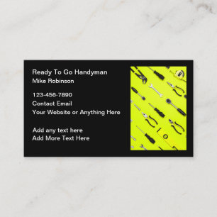 Handyman Hand Tools Theme Business Cards Visitenkarte