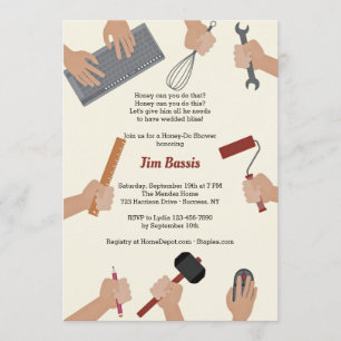 Handyman Hands Einladung