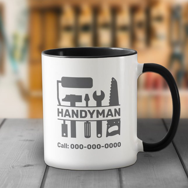 Handyman - Hardware Tools Monogram Tasse (Handyman - Hardware Tools Monogram Mug)