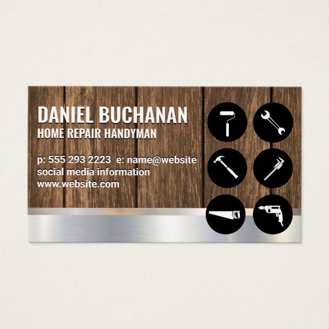 Handyman | Holz Metallisch | Hardware-Tool für Car (Vorderseite)