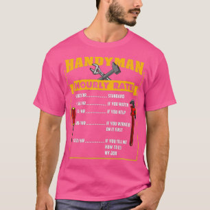 Handyman Hourly Rate Gift For Handyman Dad  T-Shirt