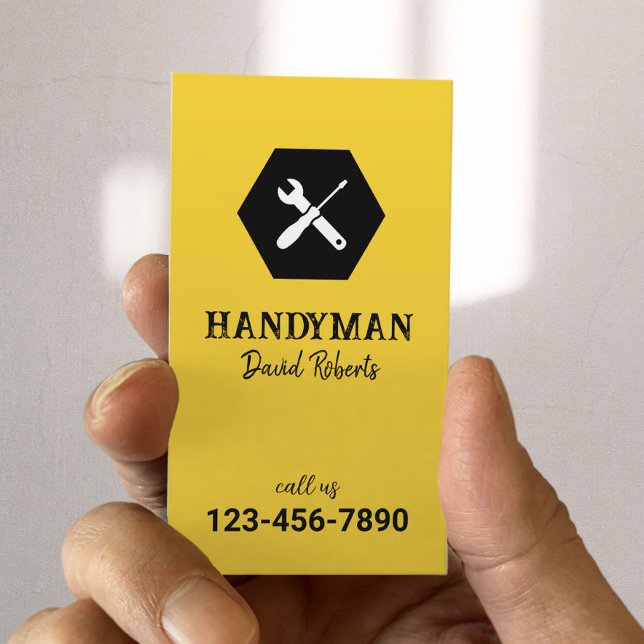 Handyman Klempner Reparaturservice Minimalistisch  Visitenkarte (Von Creator hochgeladen)