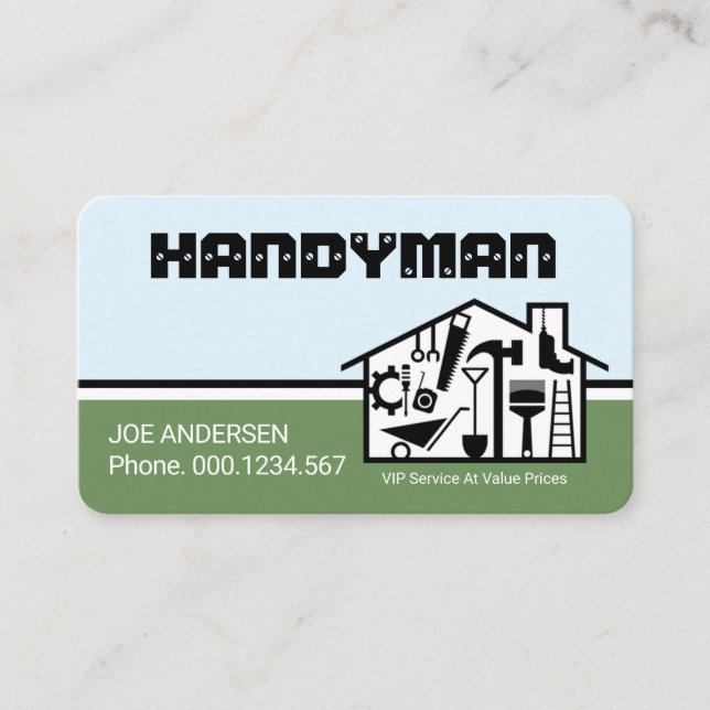 Handyman-Laden Heimwerker-Service Visitenkarte (Vorderseite)