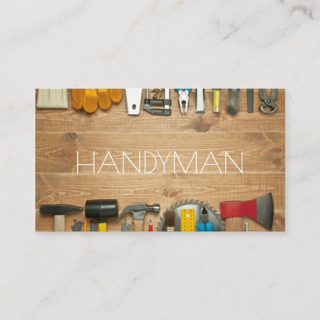 Handyman, Maintenance Business Card Visitenkarte (Vorderseite)