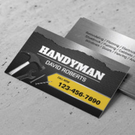 Handyman Maintenance Plumbing Service Imitat Metal Visitenkarte