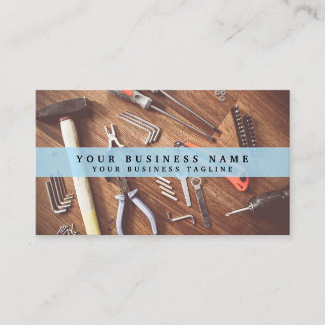 Handyman Mechanical Technician Business Card Visitenkarte (Vorderseite)