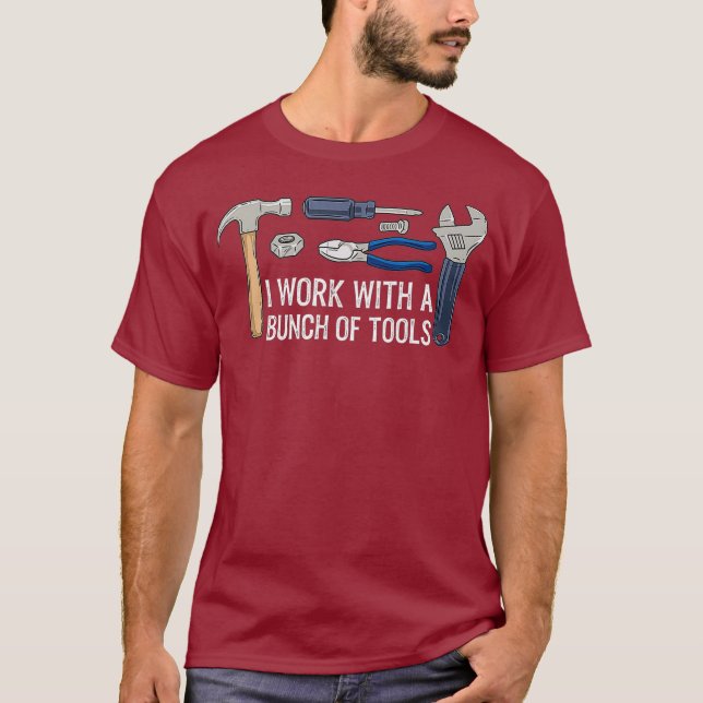 Handyman Men Electrician Gift Hardware Reparatur T-Shirt (Vorderseite)
