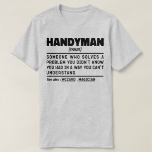 Handyman Noun definiert Sarcastic Worker Cool Vate T-Shirt