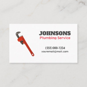 Handyman Plumber Wrench Maintenance Service Visitenkarte