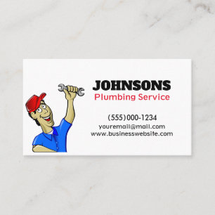 Handyman Plumber Wrench Maintenance Visitenkarte