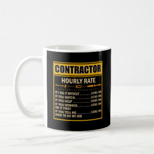 Handyman Price Chart Contractor Stundenlohn Kaffeetasse