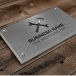Handyman Repair Maintenance Service Imitat Metall Visitenkarte<br><div class="desc">Handyman Repair Beruflich Maintenance Service Metallic Business Cards</div>