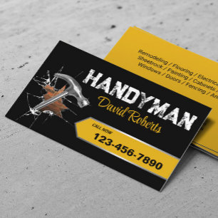 Handyman Repair & Maintenance Service Stahl Hammer Visitenkarte