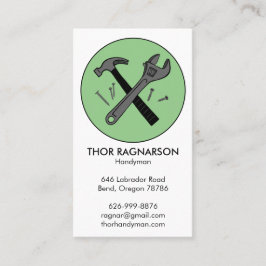 Handyman Reparatur Konstruktion Schraubenhammer Co Visitenkarte