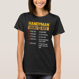 Handyman Reparaturassistent Zimmerservice Stundena T-Shirt