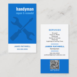 Handyman-Reparaturen mit QR-Code Visitenkarte