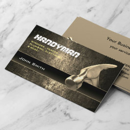 Handyman repariert beruflichen Goldhammer Visitenkarte