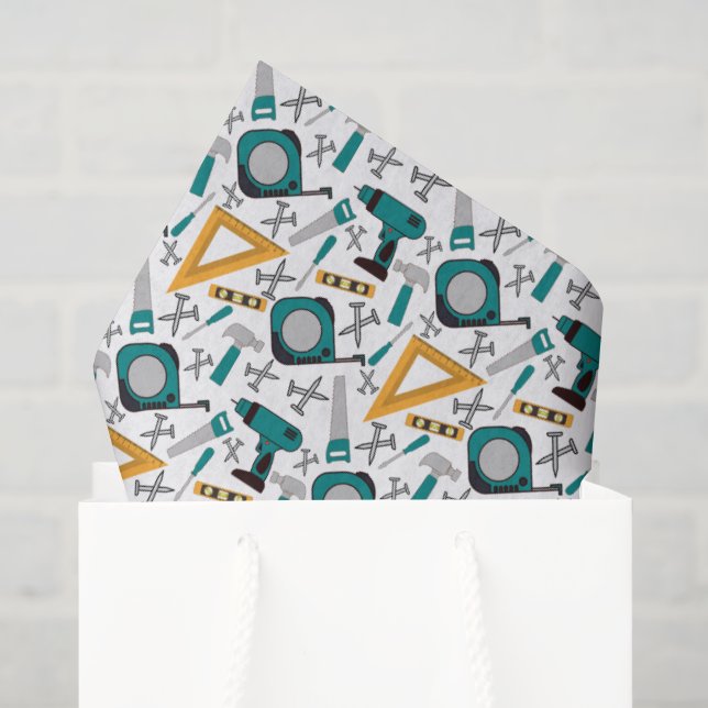 Handyman Seidenpapier in Blau (Geschenk Tasche)