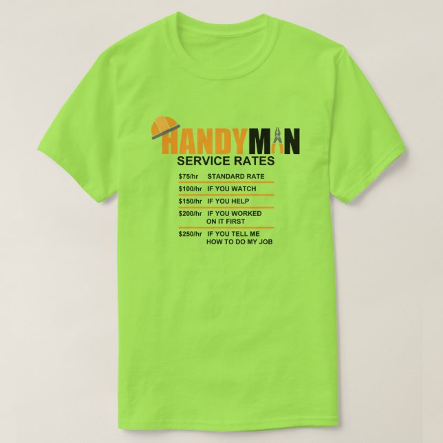 HANDYMAN SERVICE RATEN T-Shirt (Design vorne)