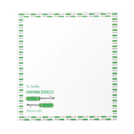 Handyman Services Business Personalisiert Notepad Notizblock