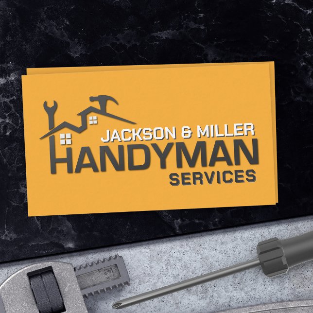 Handyman Services Cool Simple Visitenkarte (Von Creator hochgeladen)