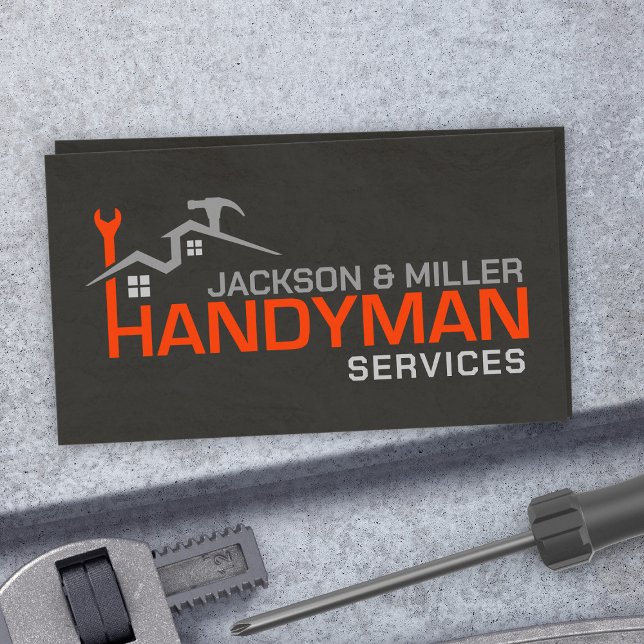 Handyman Services Cool Simple Visitenkarte (Von Creator hochgeladen)