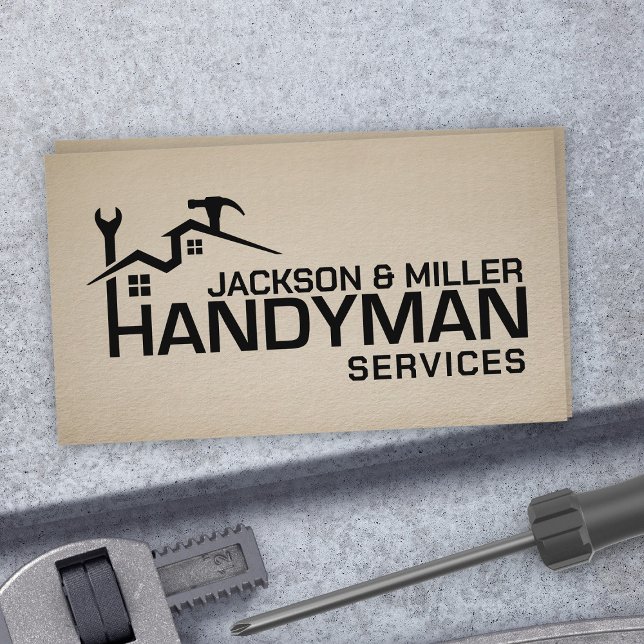 Handyman Services Cool Simple Visitenkarte (Von Creator hochgeladen)