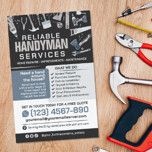 Handyman Services - Zuhause-Reparatur und -Wartung Flyer