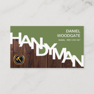 Handyman Signage Fine Holz Grain Timber Zaun Visitenkarte