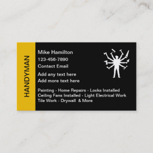 Handyman Simple Business Cards Design Visitenkarte