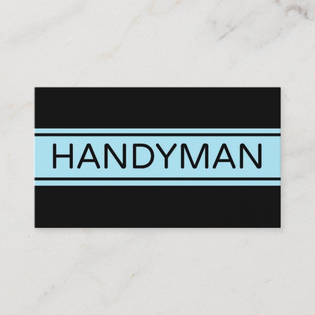 Handyman Strip Business Card Visitenkarte (Vorderseite)
