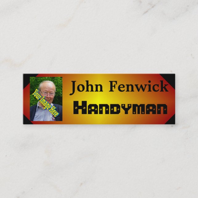 Handyman Template Small Business Yard Work Fab Mini Visitenkarte (Vorderseite)