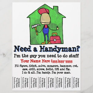 Handyman. Tischler. Erbauer. Marketing Flyer