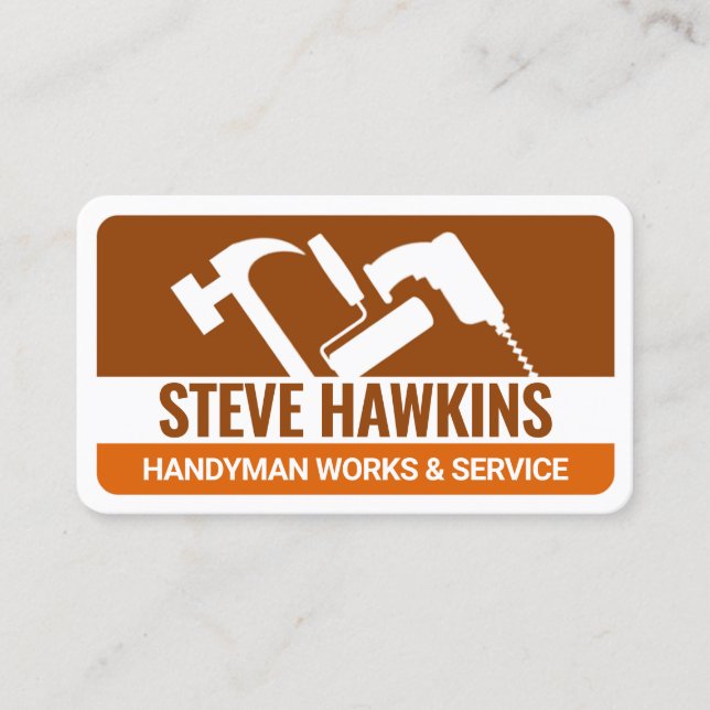Handyman Tools Brown Layers Remodeling Visitenkarte (Vorderseite)