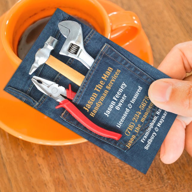 Handyman Tools Business Card Visitenkarte (Von Creator hochgeladen)