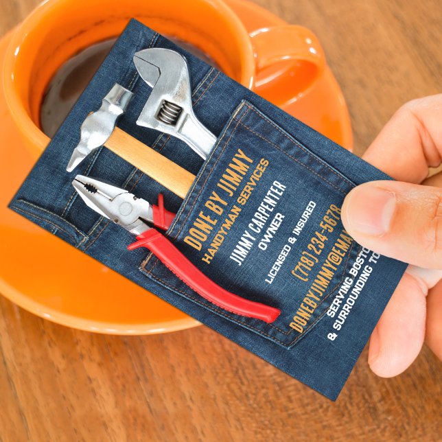 Handyman Tools Business Card Visitenkarte (Von Creator hochgeladen)