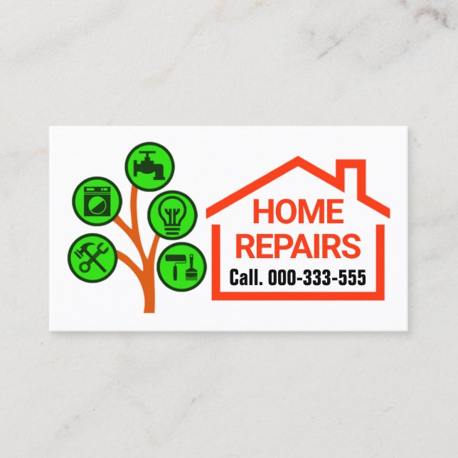Handyman-Tools-Struktur Visitenkarte (Vorderseite)