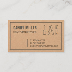 Handyman Tools Texture Business Card Visitenkarte