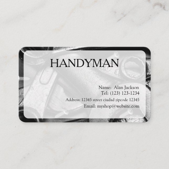 HANDYMAN-Visitenkarte Visitenkarte (Vorderseite)