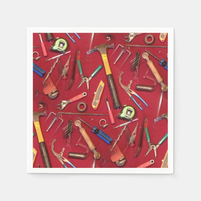 Handyman-Wartungs- und Handwerkzeuge Serviette (Vorderseite)