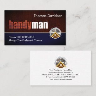 Handyman Wood Signage Visitenkarte