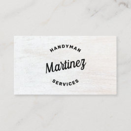 Handyman Zuhause Improvement Wood Business Card Visitenkarte