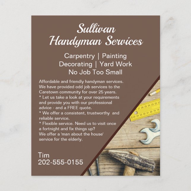 Handyman Zuhause Maintenance Business Flyer (Vorne)