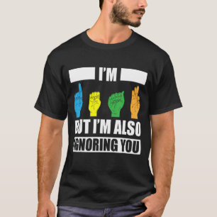 Handzeichen des Gehörhilfezeichens des Gehörs des  T-Shirt