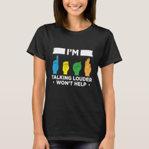 Handzeichen des Gehörhilfezeichens des Gehörs des  T-Shirt