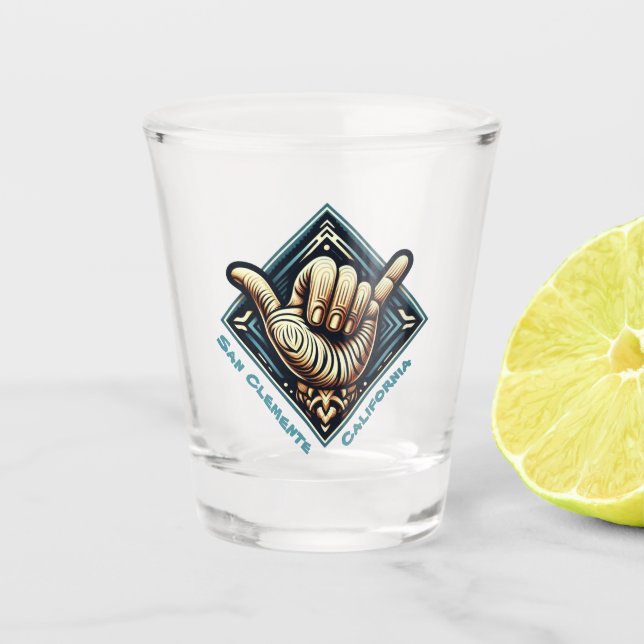 Handzeichen Schnapsglas (Vorderseite)