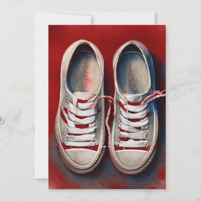 HandZeichn von Funny Shoes Feiertagskarte (Vorderseite)