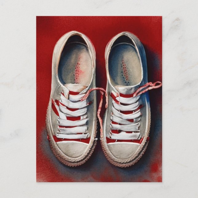 HandZeichn von Funny Shoes Postkarte (Vorderseite)