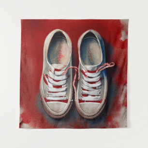 HandZeichn von Funny Shoes Wandteppich